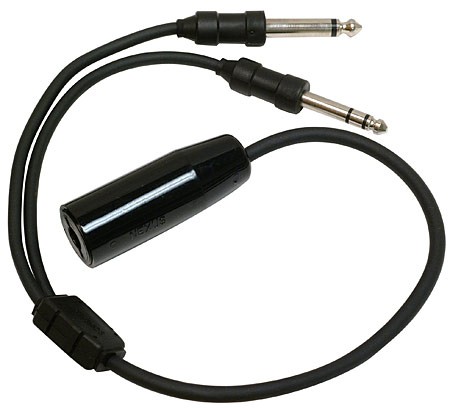 Adapter Cable, Helicopter Converts U-174U or U-93A plug to standard aviation plugs, 18 inch long Sig 900051