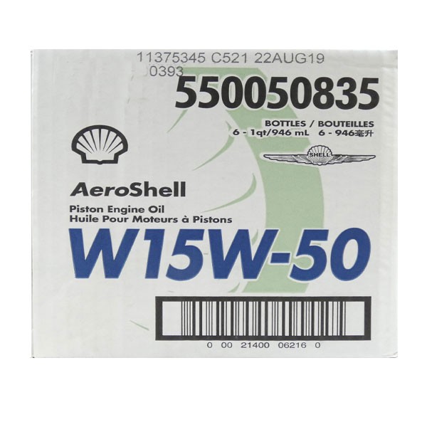 Aeroshell Oil 15W-50 Multi V Quart 550050835