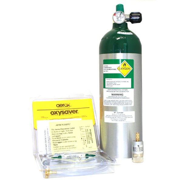 Aerox Oxygen System 2M - 22 Cubic Feet Cylinder 500R2M