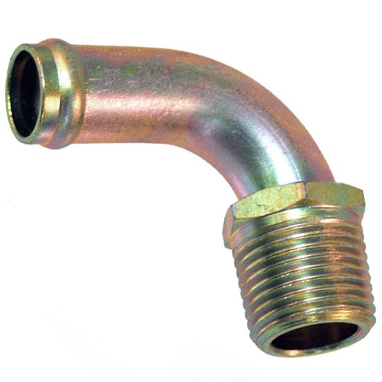 Airborne 90 Degree Elbow Fitting, 1/4 inch NPT x 1/2 inch Hose, Faa-Pma Approved Abn 1K1-4-8