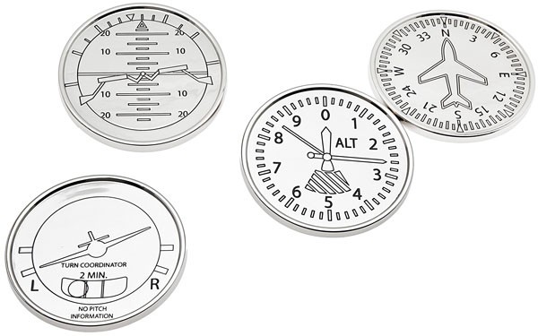 AIRPLANE COASTERS SET OF FOUR 97953