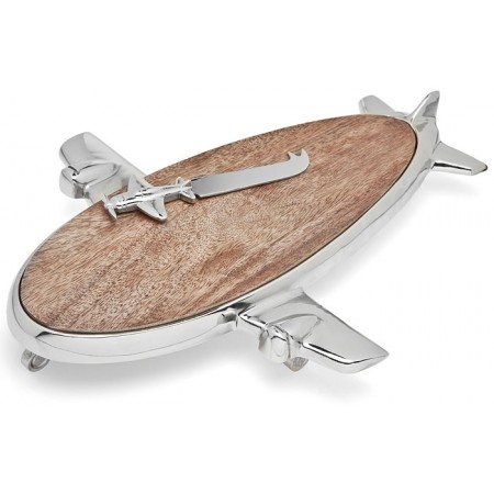 AIRPLANE WOODEN CHEESE BOARD 9792