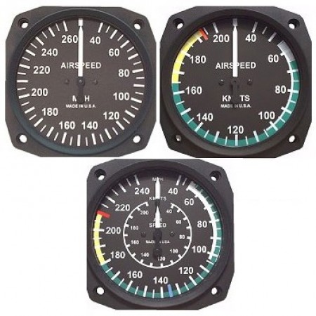 Airspeed, 3 1/8 inch 40-260 Knots, TSO Uma T16-311-260 Airspeed, 3 1/8 inch 40-260 Knots, TSO Uma T16-311-260