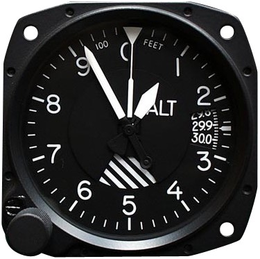 Altimeter, 0-35,000 ft in Hg, Lighted, TSO Utd 5934PA3L