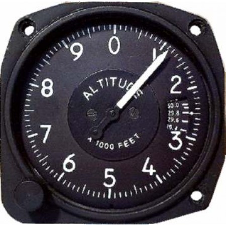 Altimeter Gauge, 3 1/8 inch 0-10,000 ft, millibar, Non-TSO UMA 5-300-41