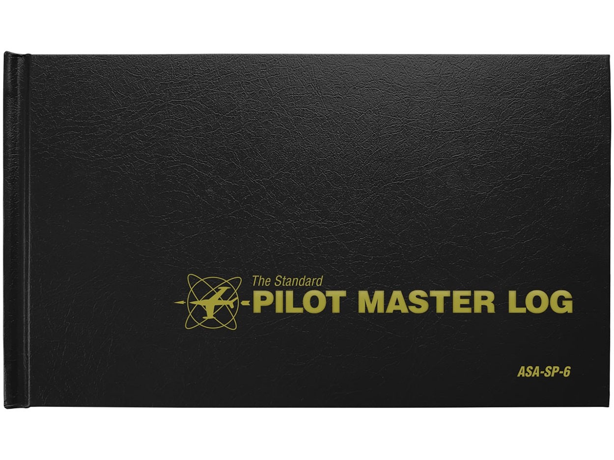 Asa Logbook, Standard Pilot Master Log, Black Hardcover Asa SP6