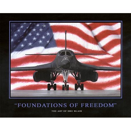 Aviation Art, Foundations of Freedom B-1B Bomber DB FOUND FREE