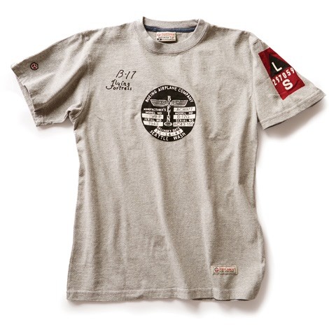 B-17 75TH ANNIVERSARY TEE GRAY SML M-SST-B17-US-GY-SM