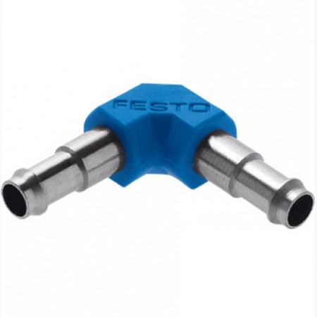 Barbed Elbow Connector, Fits 6mm Tubing, by Festo FES LPK-4