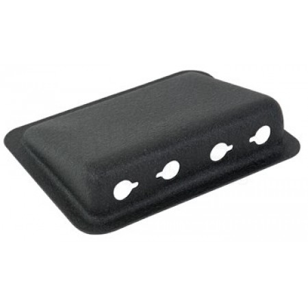 Jack Housing, Mic+ Phone Black (4-Hole) FT 08-7