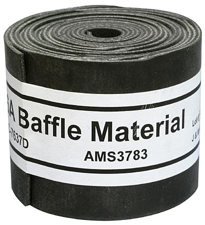 Black Baffle Gasket, 3/32 inch x 3 inch x 9ft Jm T8071