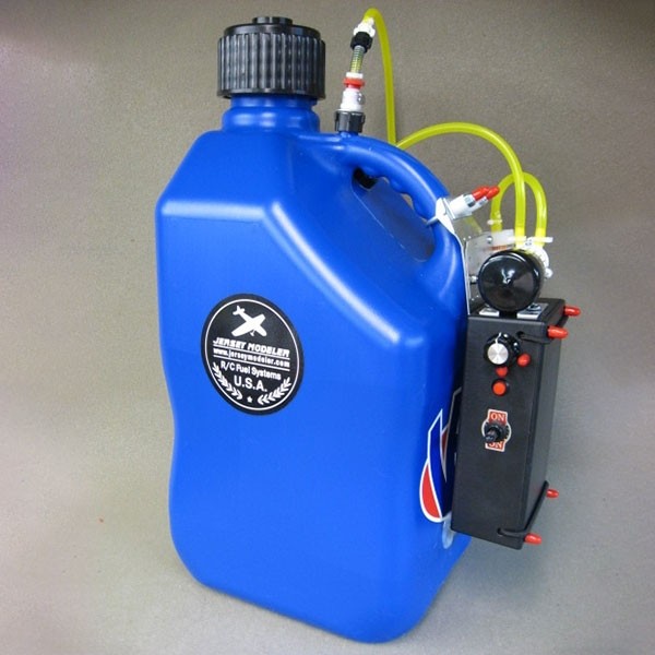 Blue Kerosene Tank, with Electric Pump & Esc, 5 Gallon, by Jersey Modeler Jmr 5 Vpb-C