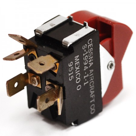 Split Rocker Master Switch, DPST Red CES S1994-1-1