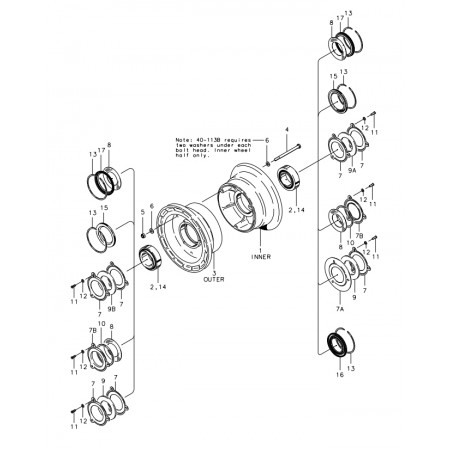 CLEVELAND 40-76B - NOSE 6.00-6 WHEEL ASSEMBLY 40-76B