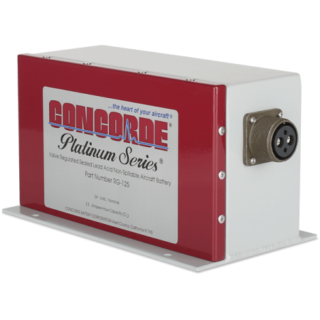 Concorde Corp Aviation Vrla Battery RG-125 Concorde Corp Aviation Vrla Battery RG-125