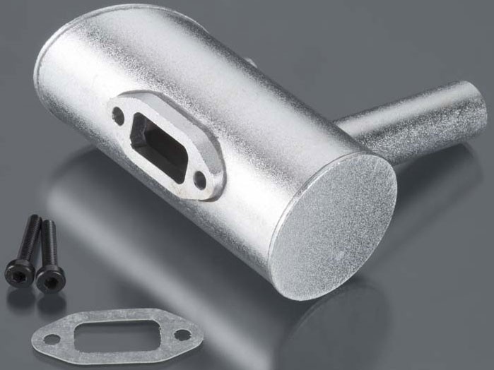 Dle 40 Replacement Muffler, Left Side 1-Hole Dle 40-S31