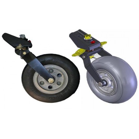DUAL ARM TAIL WHEEL ASSEMBLIES 8.5 INCH PNEUMATIC TIRE WHLT-8WD