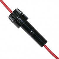 In-line Fuse Holder, Phenolic Body with Bayonet Knob, supplied with 15 inch loop of 14 gauge wire Edm FHP-1