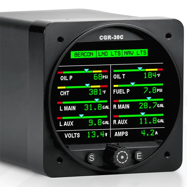 Electronics International CGR-30C STC'd/TSO'd Primary Engine Monitor EI CGR-30C