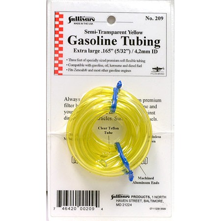 Extra large 5/32 inch Fuel Tubing, 3' Pkg SUL 209
