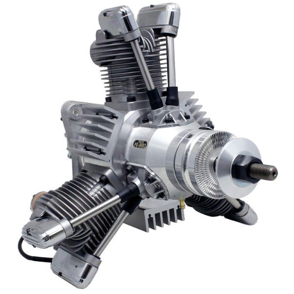 FG-90R3 90cc 3-Cylinder Radial Gas Engine w/ Muffler Sai EG90R3