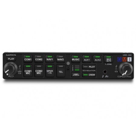 Garmin GMA342 Audio Panel with 3.5mm Audio Jack Gmn 010-01319-11 Garmin GMA342 Audio Panel with 3.5mm Audio Jack Gmn 010-01319-11