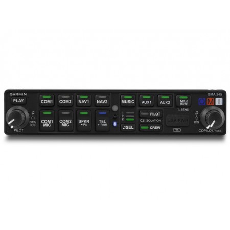 Garmin GMA345 Audio Panel with Bluetooth & USB Charge Port Gmn 010-01319-01 Garmin GMA345 Audio Panel with Bluetooth & USB Charge Port Gmn 010-01319-01