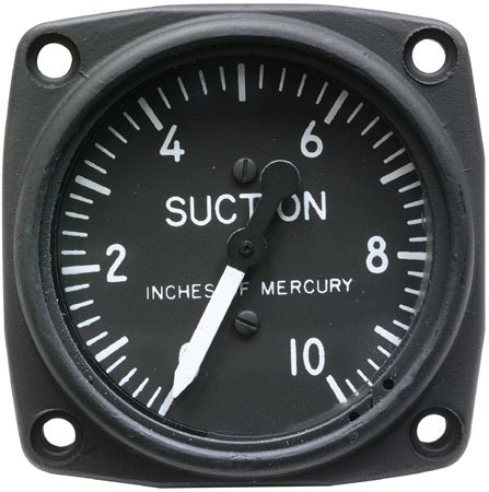 Mechanical Suction Gauge, 2 1/4 inch, 0-10 InHg UMA 3-102-12