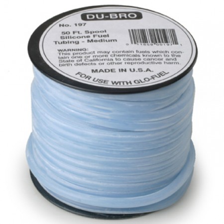 Medium 3/32 inch Super Blue Silicone Glow Fuel Tubing, 50' Roll DUB 197