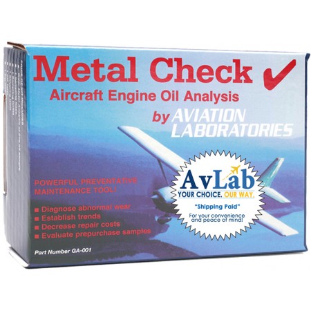Metal Check Oil Analysis Kit, Aviation Laboratories Kenner, LA METAL CHECK