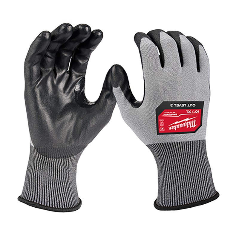 Milwaukee Cut Level 3 High Dexterity Polyurethane Dipped Gloves Xl 48-73-8733 48-73-8733