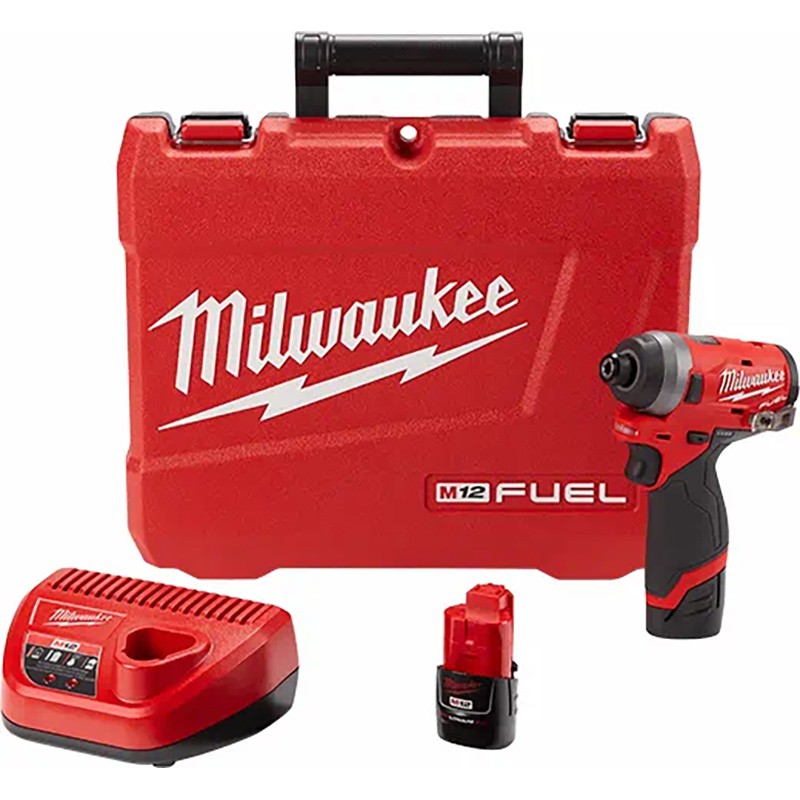 Milwaukee M12 Fuel 1/4 Hex Impact Driver Kit 2553-22 2553-22
