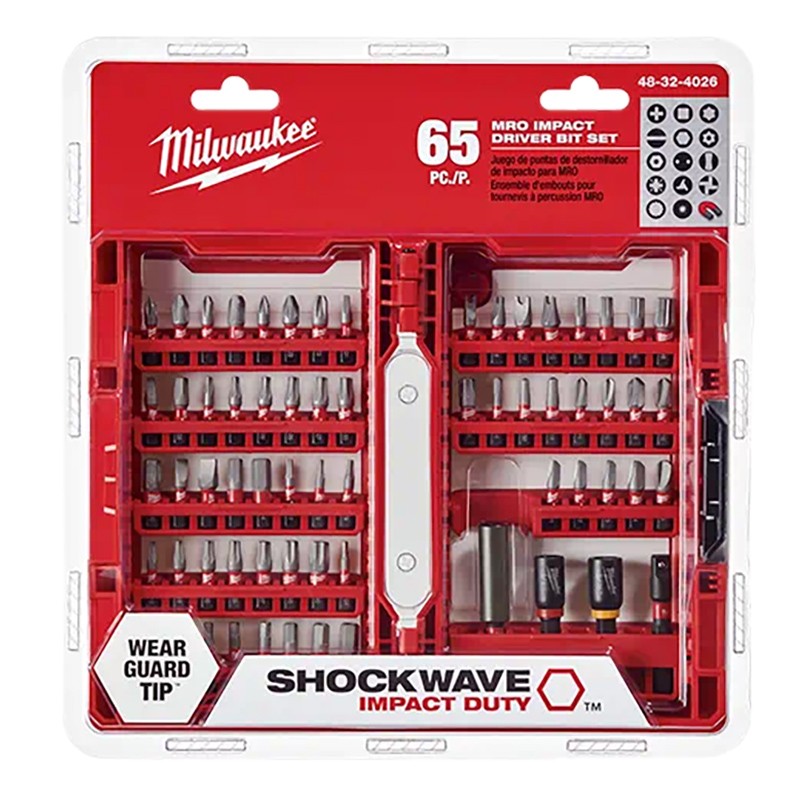 Milwaukee Shockwave 65 Pc MRO Impact Driver Bit Set 48-32-4026 48-32-4026