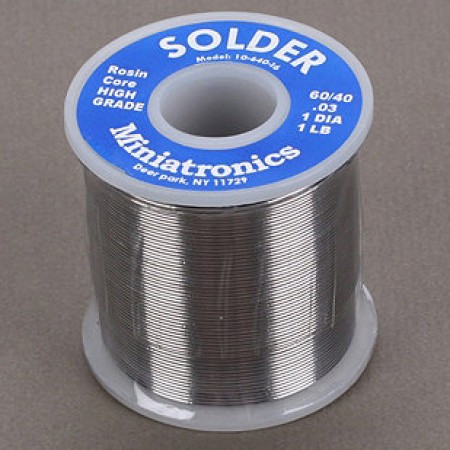 Miniatronics Rosin Core Solder 60/40, 1 lb Mnt 1064016