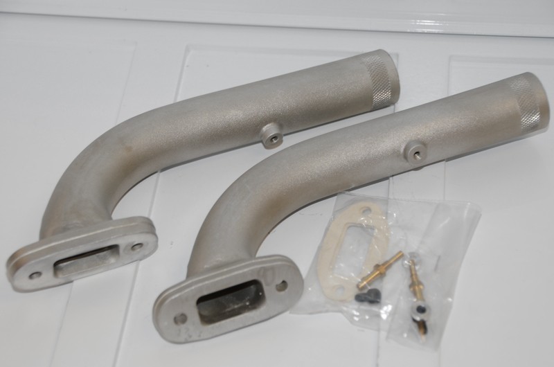 Mvvs 3414LR 116cc Header Kit, 60mm Drop, w/Smoke Fittings Mvvs 3414LR
