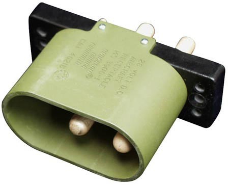 Oval External Power Receptacle, AN 2552-3A Asoc 4621B