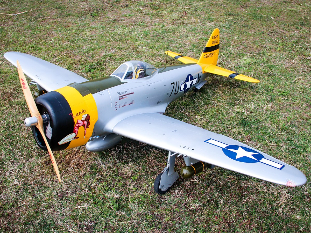 P-47D 95 inch 2.41m 1/5th Scale Arf, with Electric Retracts & Cockpit, Jeanie Scheme Prc P47D-P01-LG