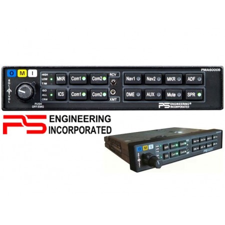 PMA6000B Audio Selector Panel, with 4-place IntelliVox Intercom & Marker, TSO PS 050-604