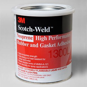 Scotch-Weld Neoprene High Performance Rubber and Gasket Adhesive, Quart 3M 1300L Qt
