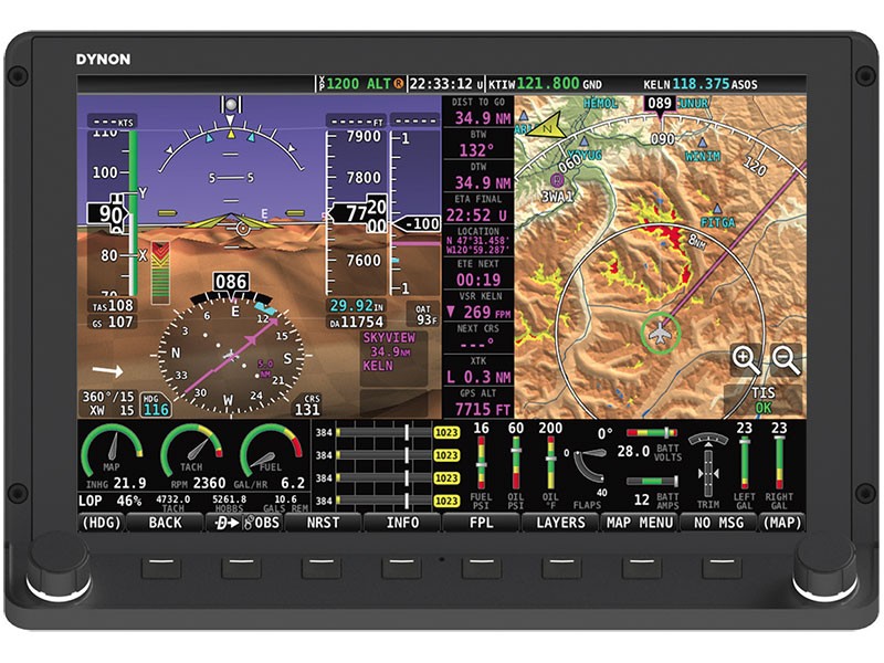 SV-HDX800 7 SkyView Hdx Touch Display, with Harness & Mapping Software Dynon SV-HDX800