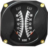 Swift Gauge 3-1/8 Dual Egt/Egt Gauge 700-17000F DE3-17F