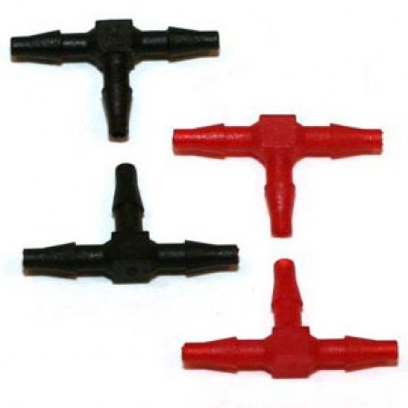 T Tubing Couplers, for 1/16 inch Airlines, 4 pack ROB 215