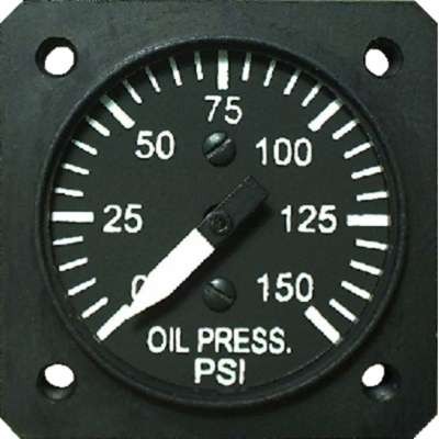 Uma 1-1/4 inch Electric Oil Prsss Gauge 0 - 80 PSI Vdo Non TSO N04113V080P000