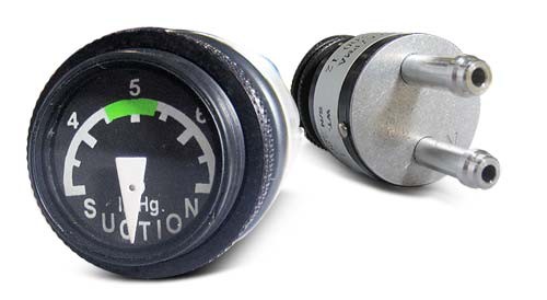 UMA 1 INCH SUCTION GAUGE 3-7 IN HG GREEN ARC 4.5-5.4 3-200-12