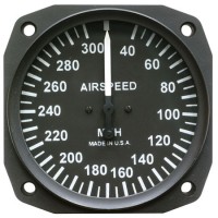 Airspeed, 3 1/8 inch 40-300 mph, TSO Uma T16-310-300 Airspeed, 3 1/8 inch 40-300 mph, TSO Uma T16-310-300