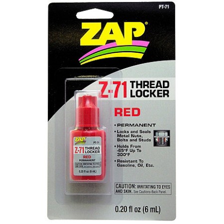 ZAP Z-71 Red Thread Locker - .2 oz ZAP PT71