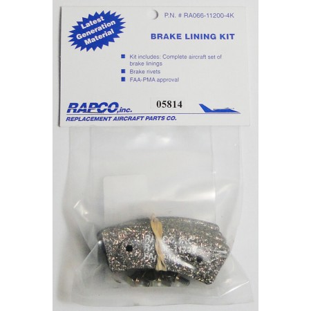 RAPCO RA66-112-4K BRAKE LINING KIT - 4 PACK RA066-11200-4K