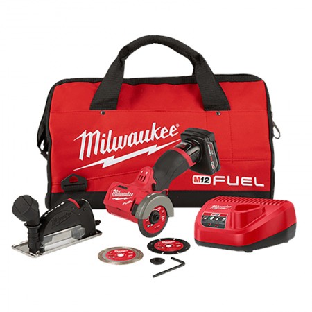 MILWAUKEE M12 FUEL 3 INCH COMPACT CUT OFF TOOL KIT 2522-21XC 2522-21XC