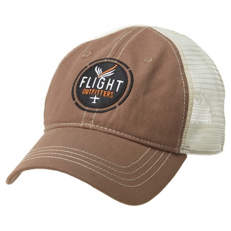 FLIGHT OUTFITTERS BROWN TRUCKER HAT FO-MBH300-BR