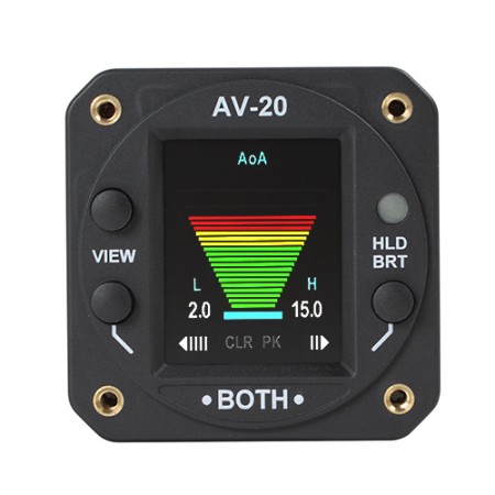 MULTI FUNCTION DISPLAY/AoA display (voice alerting and peaks), G-meter display (voice alerting and peaks), attitude (Roll/Pitch), Slip/Skid indication, Clck (GMT/Local), outside air temperature (C and F), bus voltage display, dual user timers (count up an